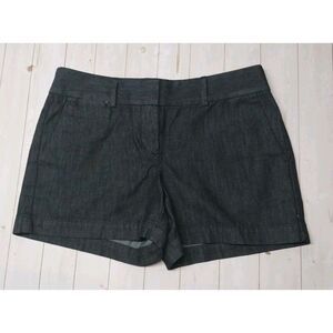 Ann Taylor Loft Womens Size 2 Blue Denim Shorts Cotton Mid Rise Slash Pockets